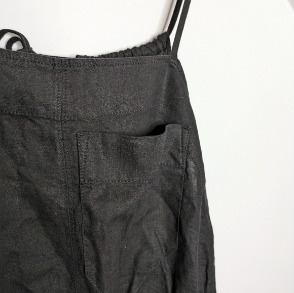 EVERLANE The Relaxed Fit Linen Shoestring Jumpsuit in Washed Black NEW Size M - Picture 2 of 8